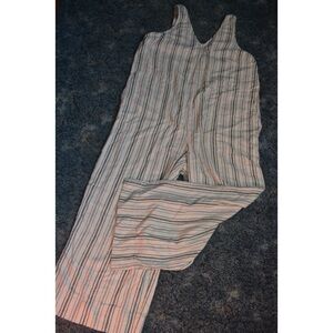 Sleeveless striped jumpsuit